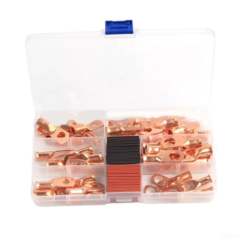 80Pcs Copper Wire Lugs With Heat Shrink Tubes For Amperage Battery Cable Terminals 9382693856876