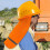 Hard Hat Sun Shield Mesh Neck Shade  Visibility Reflective UV Protection Orange1 3