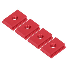 4 Stück Schlitzmutter T-Typ 30er Serie M8 Aluminium Rot