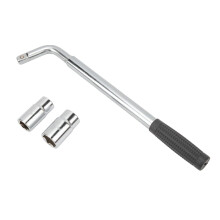 L Type Lug Wrench Heavy Duty Car Telescoping Lug Wrench Adjustable Wheel Nut Remover Made of 45 Gauge Steel