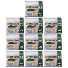 Tassimo Jacobs Cappuccino Choco Coffee Pods x10 (Pack of 10, Total 100 Pods)