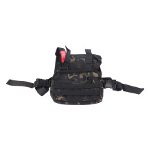 Outdoor Chest Bag For Men Tactical Utility Rig With MOLLE Webbing Lightweight Durable Nylon Material Water Resistant Fabric Reflective Strip Design Ad
