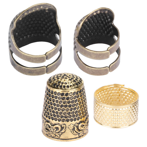 4 stücke Nähen Fingerhut Set Messing Fingertip
