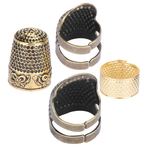 4 stücke Nähen Fingerhut Set Messing Fingertip 2