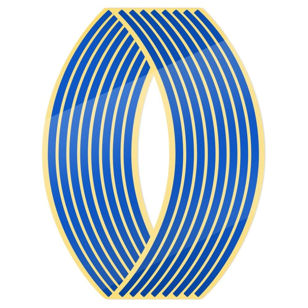 Reflective Motorcycle Wheel Rim Stickers 17 18 Inch For Cbr600rr Cbr1000rr Pvc Blue 9347817179590