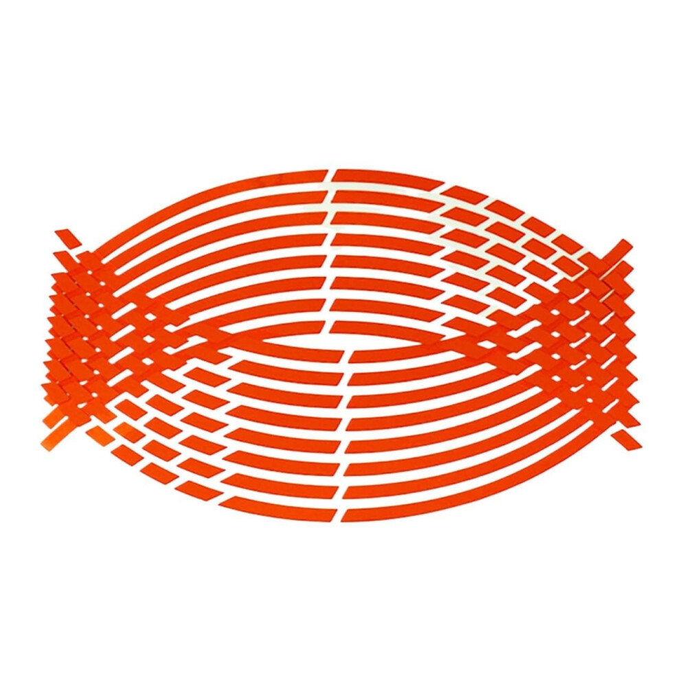 Car Rim Reflective Stickers For Night Safety, Motorcycle Wheel Decals, Durable Pvc Tape Red 9347817179644