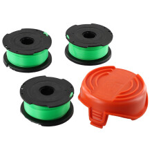 1-Set/3-teilige Trimmer-Spulen-Linie 1-teiliges Deckel-Set für Black & Decker A6482 GL7033 GL8033 GL9035 Spulenersatz-Gartenutensilien