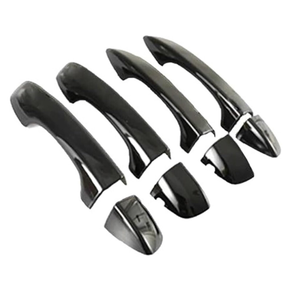 Exterior Door Handle Covers For Vw Polo Mk6 Aw Bz 2017 (Gloss ) Black 9382693669339