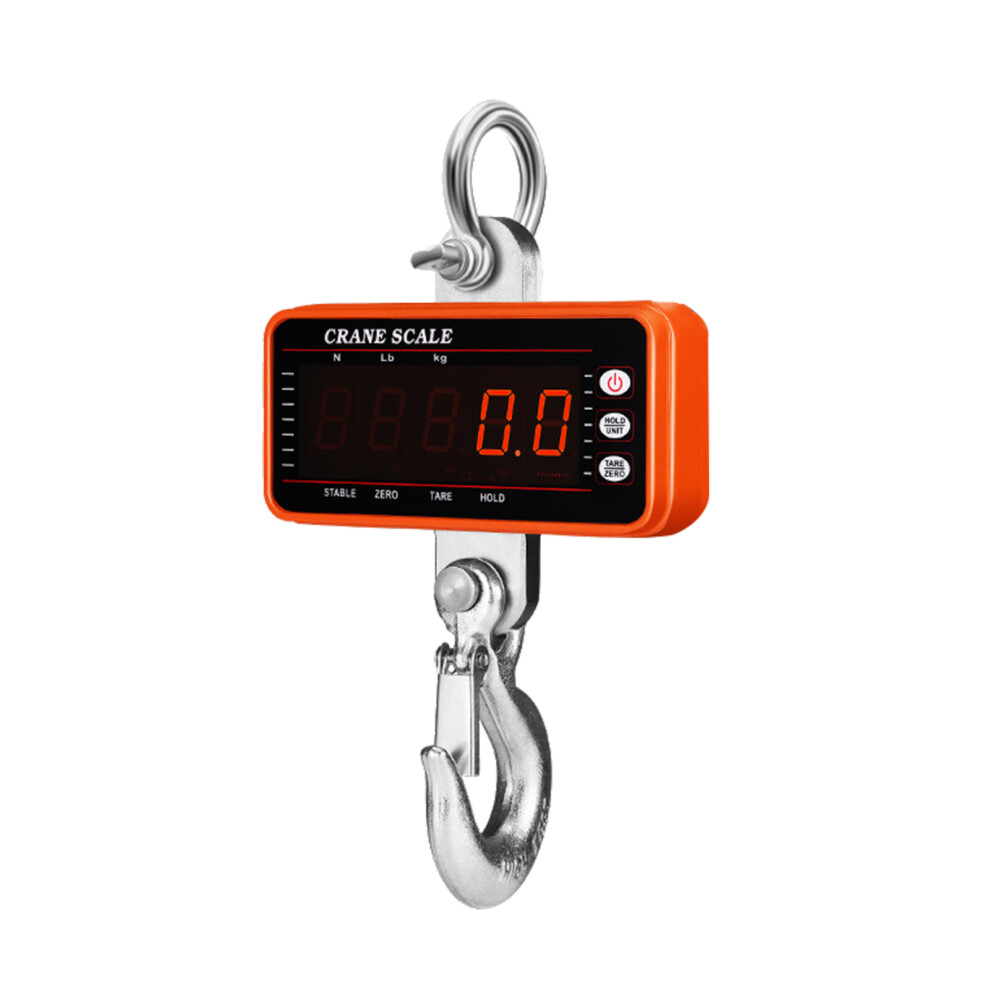 1500Kg Digital Hanging Crane Scale With Remote Control, 65Ft, Orange 8451373392933