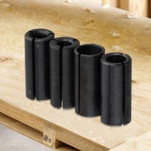 4-teilige Fräsfräser-Umwandlung Groß- zu Kleinfräser-Adapter-Spannspann Reduzierende Hülse Kohlenstoffstahl 12,7 mm auf 6/6,35/8/10