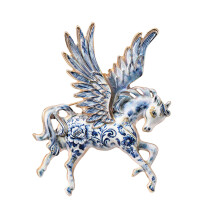 Broche cheval Animal mignon, Design du zodiaque chinois,-Bleu