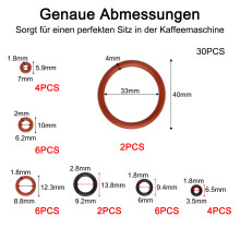 Für Kaffeebrühen Kaffeemaschine Kaffeemaschine Ventildichtungsset Düsendichtungsset Ausgezeichnete Abdichtungsleistung