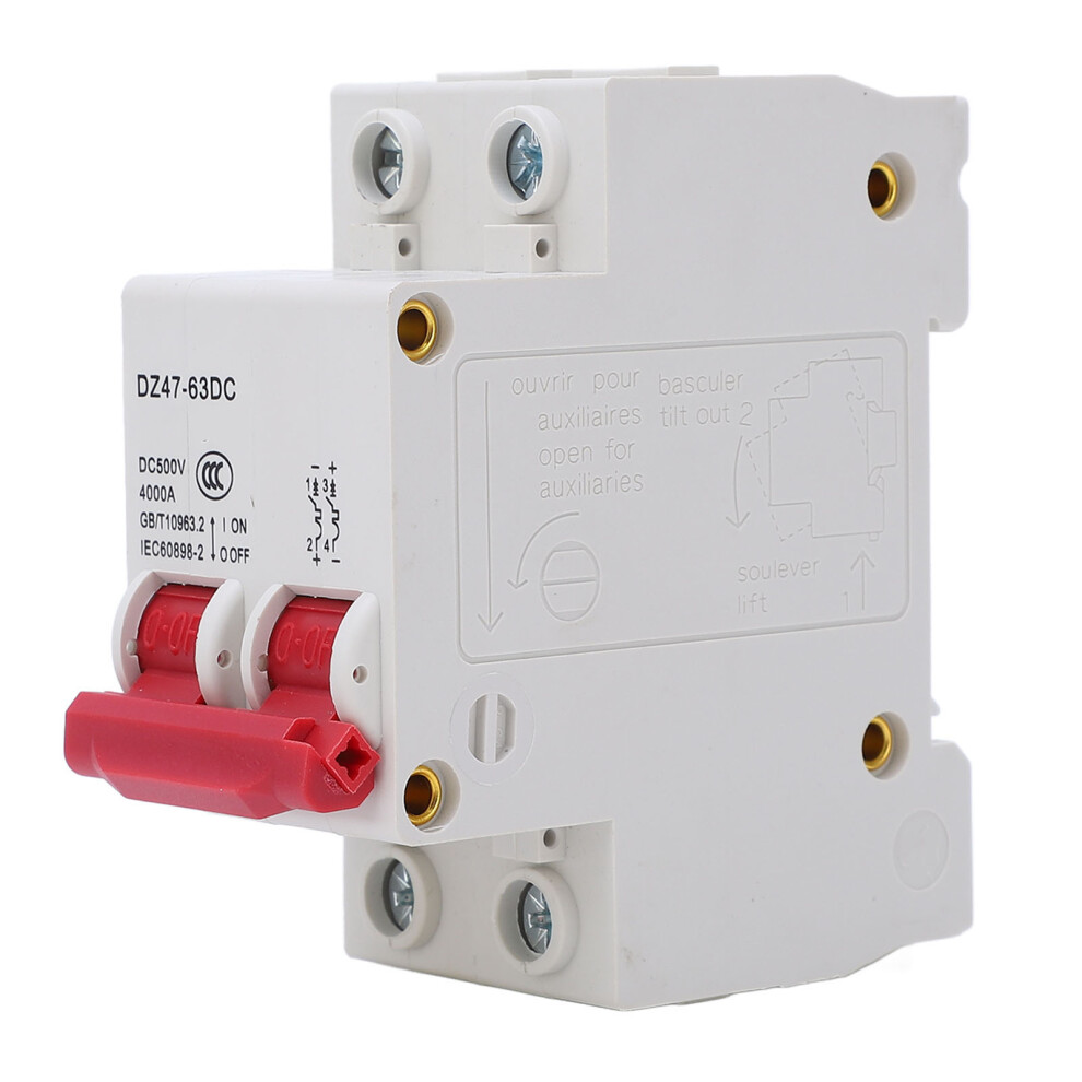 Dc 500V 2P Photovoltaic Circuit Breaker, 50A, 4Ka Air Switch 9371381722210