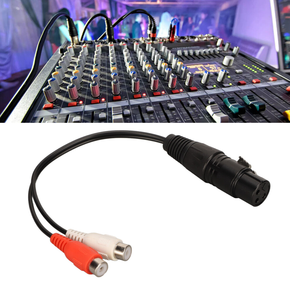 3Pin Xlr Female To 2 Rca Female Y Splitter Cable For Amplifiers And Mixers 8231373397684