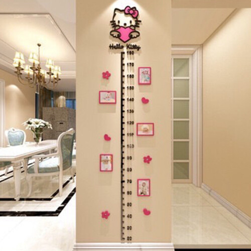 Acrylic Kids Growth Chart Wall Ruler, Home Decor, Cat Design