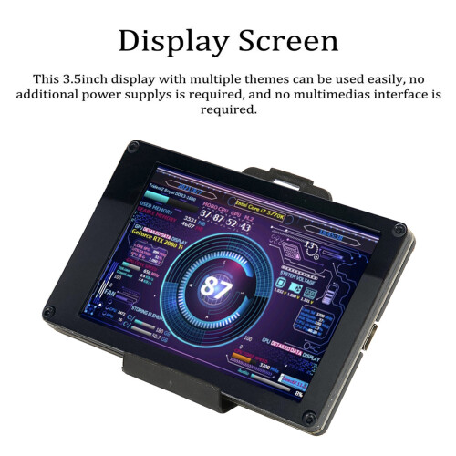 Computer Temp Monitor 3.5 Inch IPS USB Screen for PC CPU RAM Data Display 1