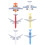 Flugzeugset für Kinder, Mini-Kinderflugzeugmodell, 6