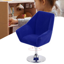 Miniatur-Stoffbeiger blauer Sessel für 1:12 Puppenhaus – Elegant, 5,5 cm