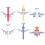 Flugzeugset für Kinder, Mini-Kinderflugzeugmodell, 2
