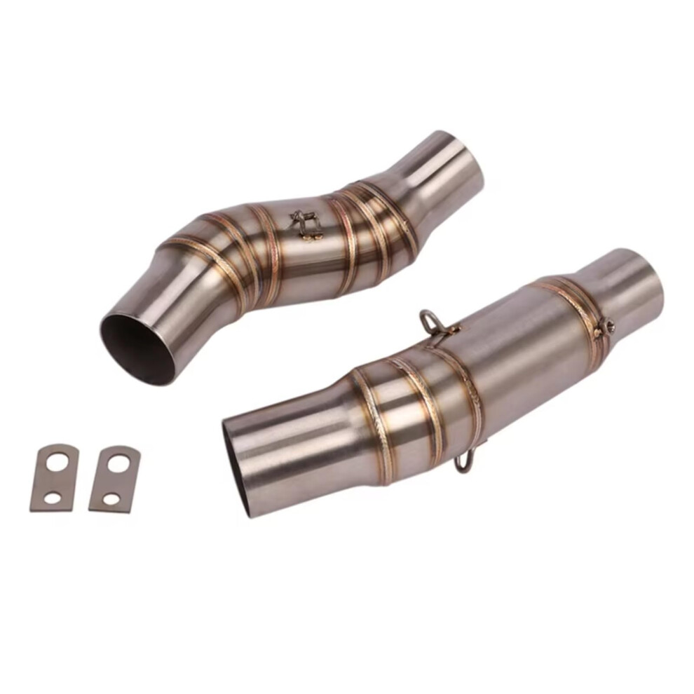 Motorcycle Exhaust Pipe For Kawasaki Ninja1000 Z1000 Z1000sx 20102019 Mid Link Tube Silver 9347817180435