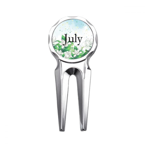 Qinxiang Gardenia July Design Pattern Golf Divot Tool Golf Ball Marker  Tool