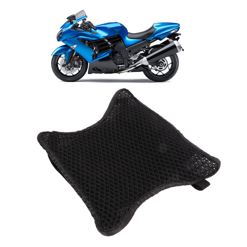 Motorcycle Double Layer Seat Cushion Cover M Size Breathable & Shock Absorption Black 7611373399931
