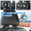 Double Headed Car Fan 3 Speeds, TwoLevel Light, USB for Saloon 4