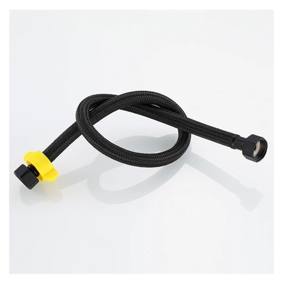 G1/2 60/80 Cm Plumbing Braided Flexible Water Water Supply Hose Faucet Heater Pipe Toilet Connection Inlet Pipe Kitchen Bathroom(80Cm) 80Cm Black 9347817983562
