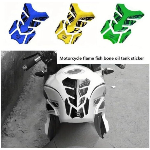 Motorcycle Tank Pad Protector Universal Rubber Sticker Scratch Protection Decorative Black 2
