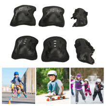 Langlebige Kinder Knieschützer Ellbogenschützer Schwarz für Skateboarding, Radfahren & Scooterfahren