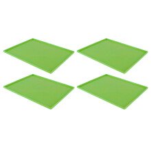 Green Silicone Dehydrator Trays with 0.4in Edge Non-Stick Easy Clean