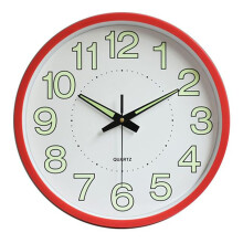 Outdoor Garden Wall Clock 12 Inch Luminous Fluorescent Shiny Finish Silent Quartz Movement Outdoor Clock Indoor Outdoor Decor