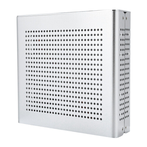 Ασημένια θήκη Mini ITX, υποστηρίζει σκληρό δίσκο φορητού υπολογιστή 2x4,5 ιντσών ή 2