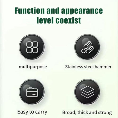 Multifunctional Hammer 1 Piece Silver Finish Ground Nail Hammer Camping Tent Canopy Nail Puller 1