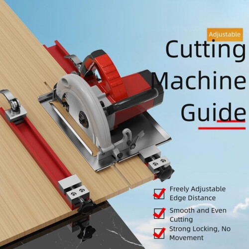 Adjustable Cutting Machine Base Guide Circular Saw Guide Rail With Dual Latch For Woodworking 1