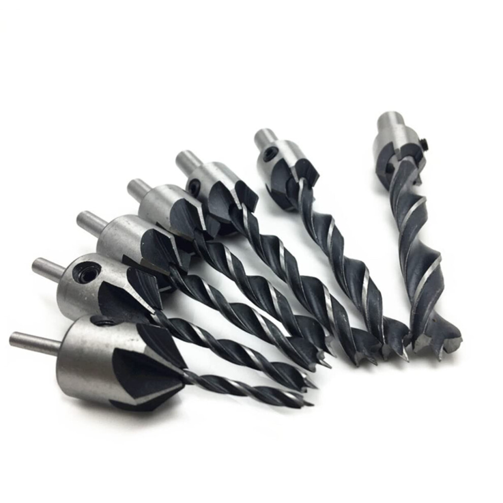 Drill Bit Set For Wood 7 Pcs Carbon Steel Chamfered Bits Countersink Drills For Woodworking Tools 9189345340215