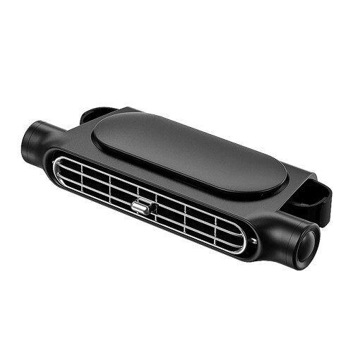 USB Car Ventilator Cooling Fan Practical USB Car Fan Car Headrest Cooler Black