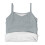 Damen graues Thermofleece-Spaghetti-Träger-Top, Einheitsgröße 2