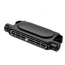 For a car rear fan with adjustable 360degree heads and multiple speed settings (black).