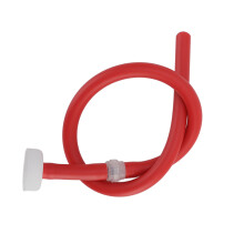 Silicone Enema Tube 50cm Red with Bottle Connector, 64g
