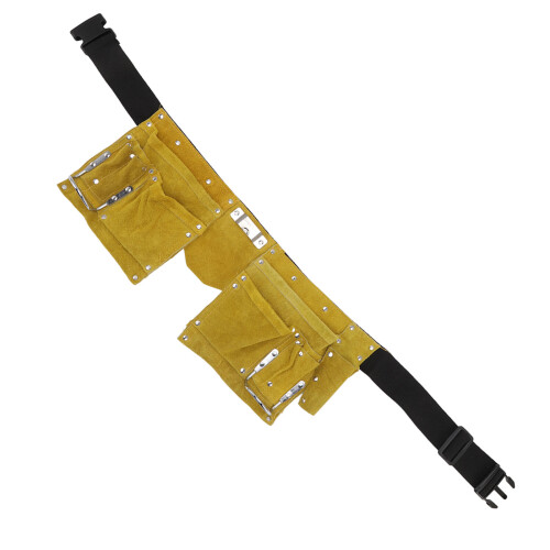Durable Leather Tool Belt Apron with Multiple Pockets Quick Release 2