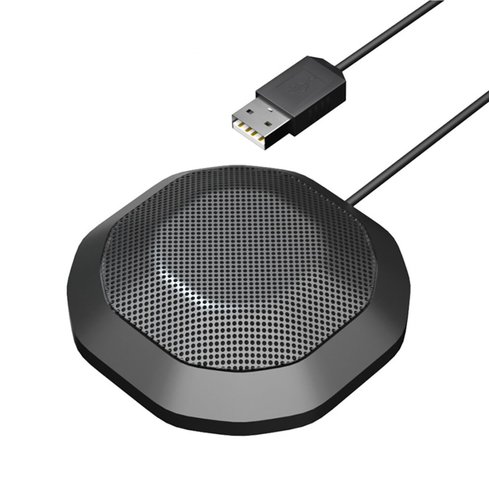 Portable Usb Conference Microphone 360Degree Omnidirectional Condenser Plug And Play Touch Mute Windows/Macos 9189345340512