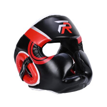 Boxing Headgear Forehead And Ear Protection Full Face Guard For Kickboxing Red Size M
