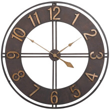 Outdoor Garden Wall Clock 23Inch WroughtIron Retro OpenFace Waterproof Large Outdoor Clock IndoorOutdoor Use