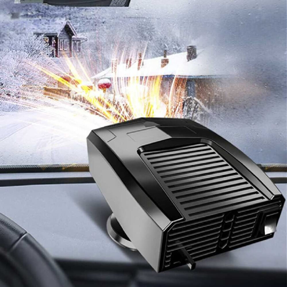 2 In 1 Heater Fan Defroster Windscreen Demister Portable Car Heater 12V 150W 180 Degree Rotating Base 9189345340543