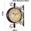 Outdoor Garden Clock Weatherproof Double Sided Rust Resistant Wrought Iron with Bracket 3