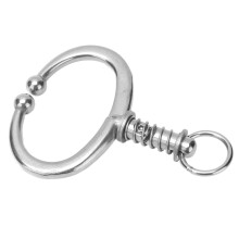 Cattle Clamp Light Stainless Steel Bull Nose Ring With Spring For Milk Cows And Bulls Large W Spring Bull Nose Ring