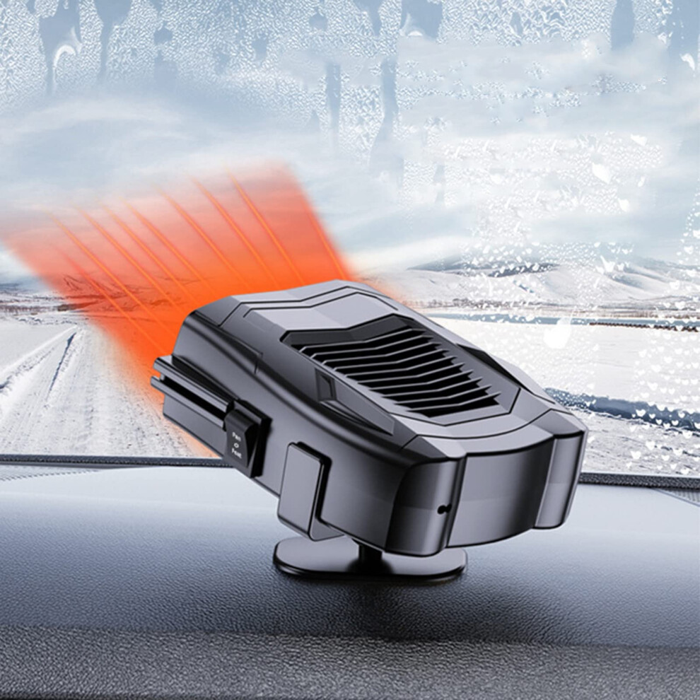 12V Portable Car Heater And Fan With Fast Heating Cooling, 360 Rotating Dashboard Defroster 9189345340567