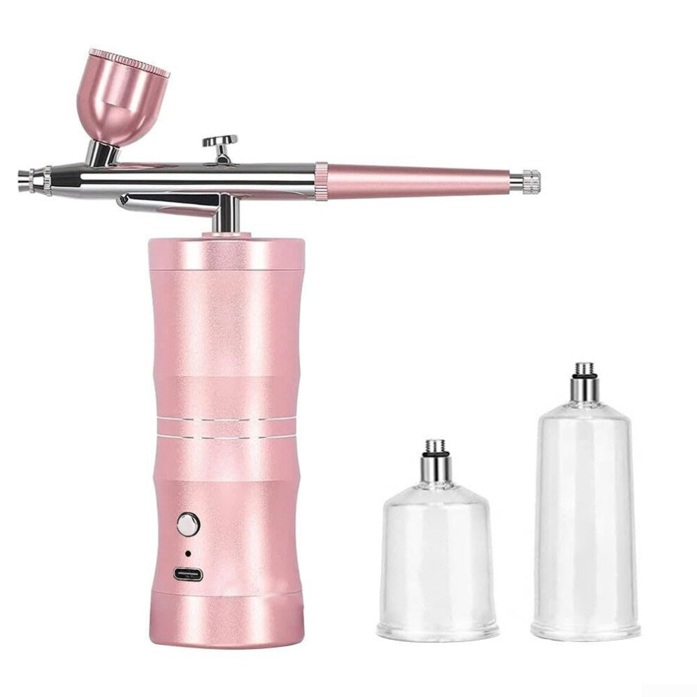 Userfriendly Cordless Airbrush Set With Adjustable Settings And Multiple Nozzle Sizes For Automotive And Creative Applications (Pink) 9347817985894
