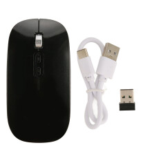 Dual Mode Connection Oplaadbare Optische Muis Draadloze Bluetooth Muis Stille Klikfunctie Plug and Play Vingerafdrukbestendig oppervlak Brede